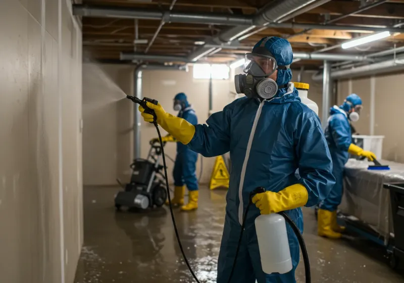 Basement Sanitization and Antimicrobial Treatment process in Jefferson County, KS