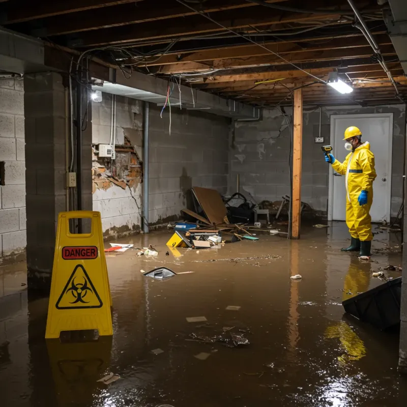 Flooded Basement Electrical Hazard in Jefferson County, KS Property
